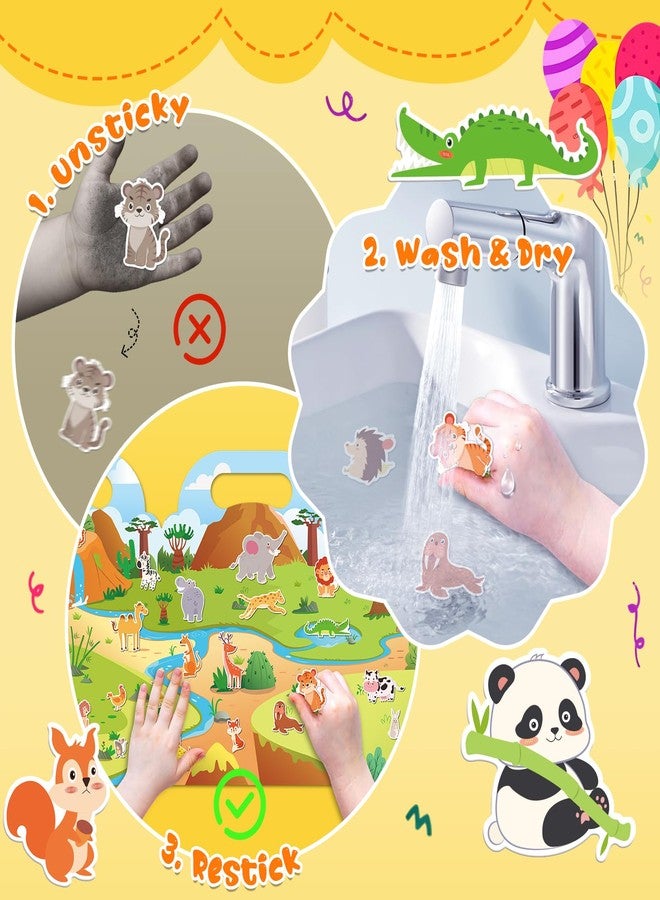 Lerifer 6 Sets Reusable Jelly Sticker Books for Toddlers 1-3, Sticker Books for Toddlers 2-4 Years, Toddler Travel Toys Activity Book, Encourages Creativity, Focus, and Fine Motor Skills - Image 3